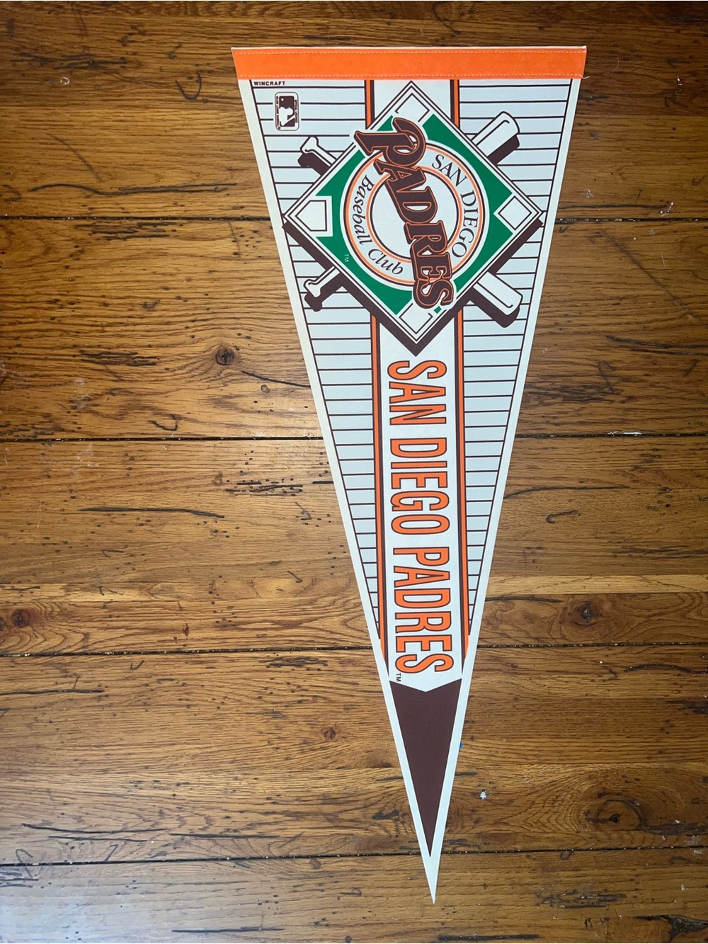 Vintage Style Orange & Brown Pennant